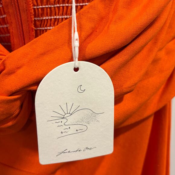 NWT FORTUNE ONE Orange Glowing & Going Maxi Dress, size XL - Picture 9 of 11